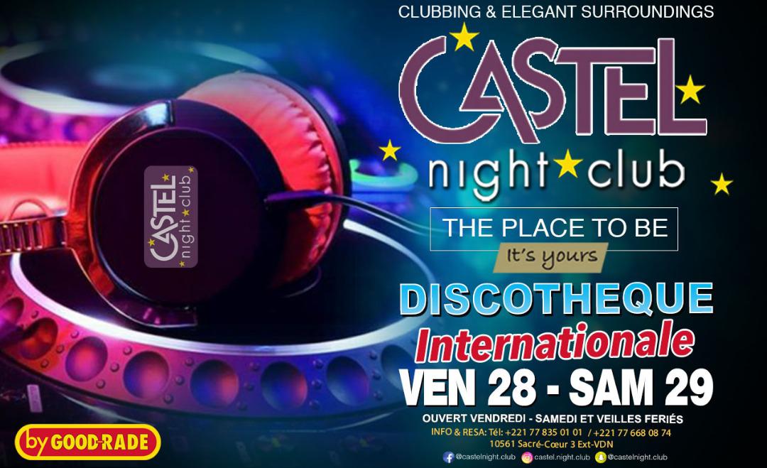 good_rade's tweet photo. ✮✮✮ DISCOTHEQUE INTERNATIONALE✮✮✮ CE VENDREDI 28 &amp; SAMEDI  29 FÉVRIER 2020 🤩🤩🤩 Dance &amp; Drink 💃🏽🕺🏽🥂
🤩🤩🤩Au Castel Night Club 💋💋💋
INFO &amp; RESA:
Tél: +221 77 835 01 01 / +221 77 668 08 74
10561 Sacré-Cœur 3 Ext-VDN https://t.co/RDGWM5QK60