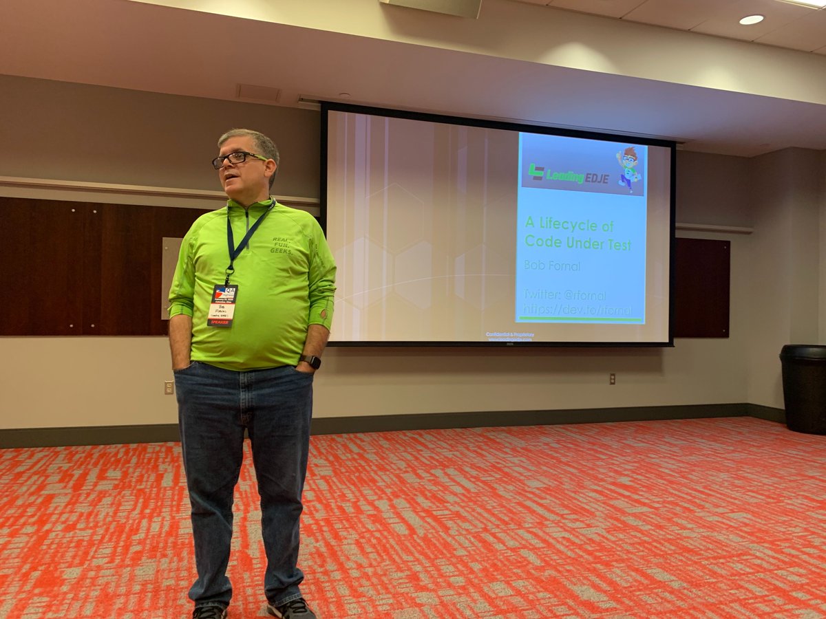 rfornal's tweet image. I had so much fun speaking at @QAortheHighway 2020 on "A Lifecycle of Code Under Test" ... the talk went extremely well!

"The camera adds ten pounds" ... I wish.

@LeadingEDJE #RealFunGeeks #CultureMatters