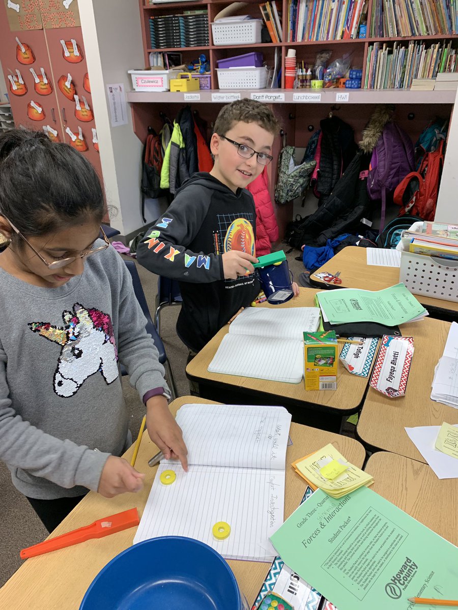 TRESThirdGrade's tweet photo. Students in Mrs. Higgins’ class are true scientists as they investigate magnets and take observational data! @HCPSSElemSci https://t.co/bC3TjE52DM