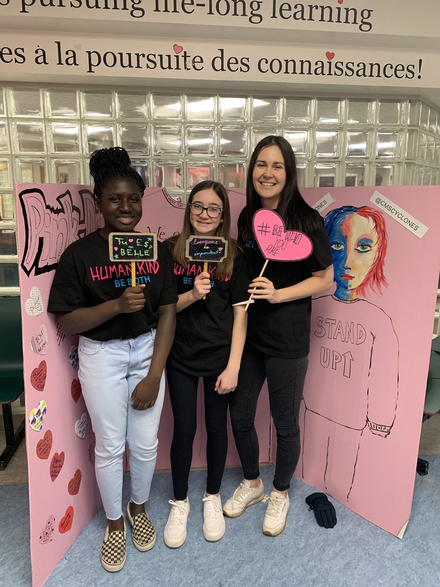 SuperStuRDPSD's tweet photo. We are celebrating our differences and promoting kindness in the agora at lunch for #PinkShirtDay. We lift each other up! #rdpsd #reddeer #respectfulRDPSD #ResponsibleRDPSD https://t.co/ZUN9DyUhJx