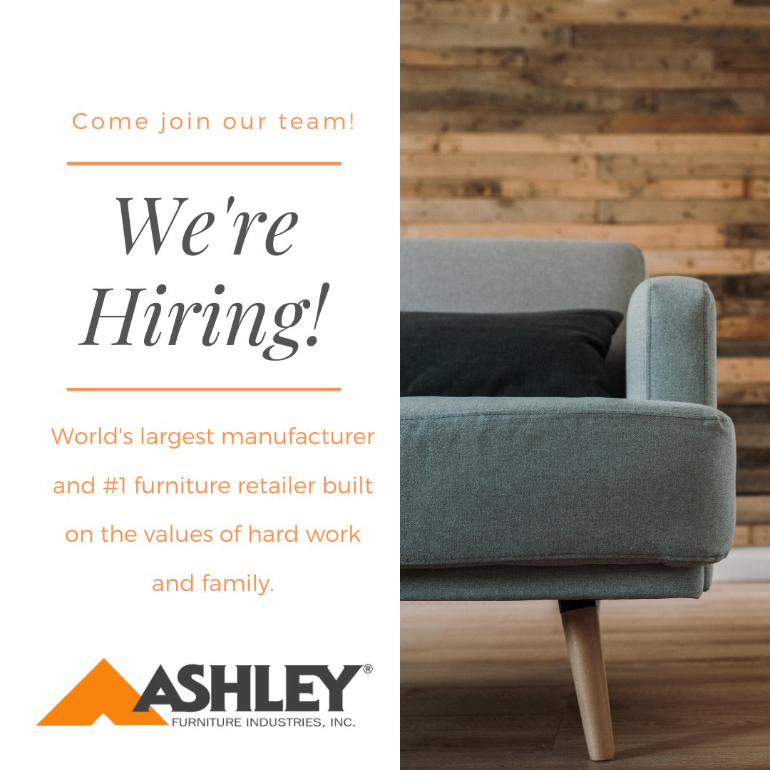 We're hiring in locations across the United States and Internationally! Check out our open positions ashleyfurniture.avature.net/careers