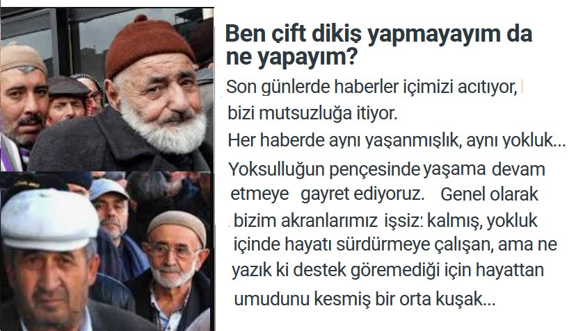 Ülkenin Emekçileri;

Çalışırken mağdur,
İsşiz kalır mağdur,
EYT liler mağdur, 
EMEKLİ olur mağdur...

Emekçilerin mağduriyetleri bitsin artık.
<a href="/Akparti/">AK Parti</a>
<a href="/herkesicinCHP/">CHP 🇹🇷</a>
<a href="/MHP_Bilgi/">MHP</a>
<a href="/iyiparti/">İYİ Parti</a> 
<a href="/ailevecalisma/">Cshabakanligi</a>
<a href="/sgksosyalmedya/">SGK</a>
<a href="/ZehraZumrutS/">Zehra Zümrüt Selçuk</a>
@EytSydDer 

#ÜlkeninEmekçileriZorda