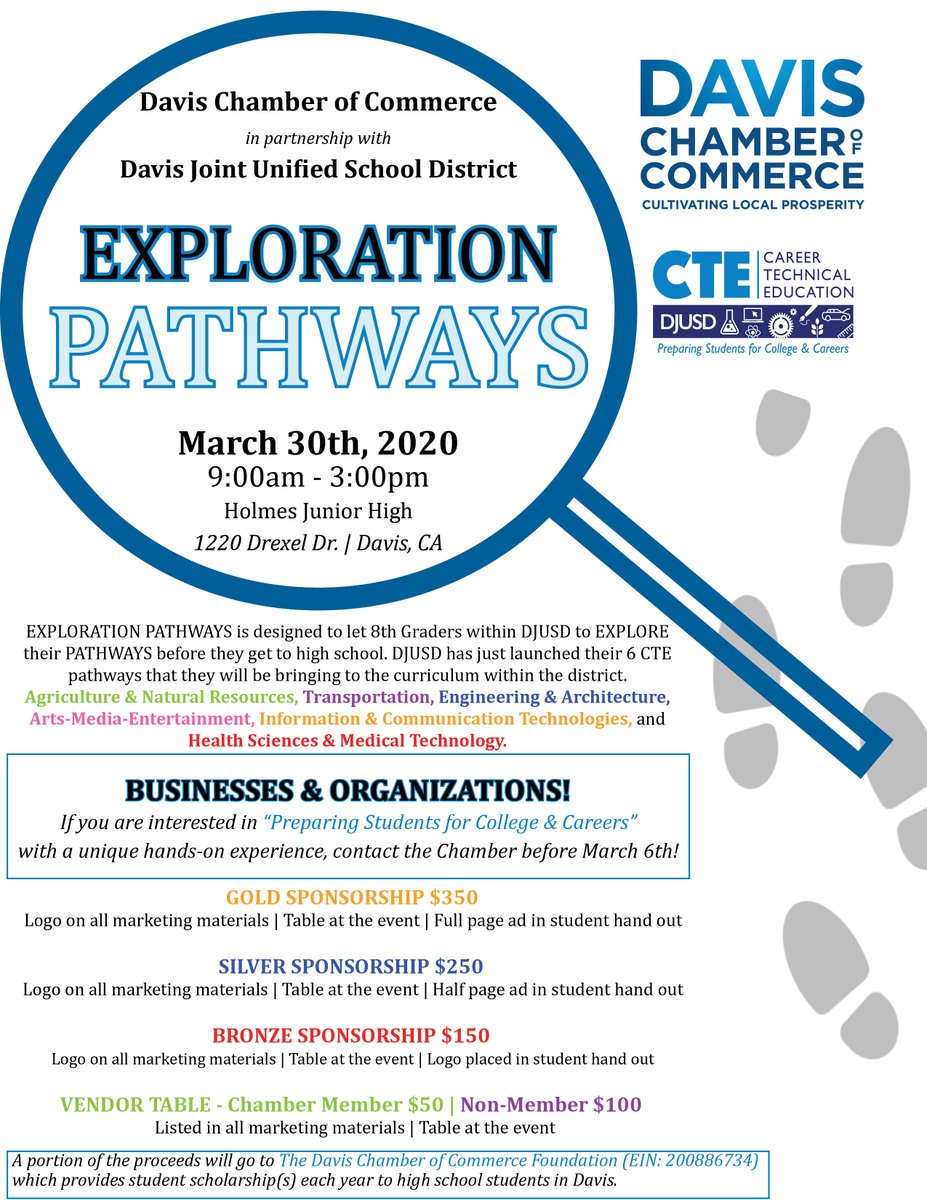 Join us in our partnership with DJUSD at our Exploration PATHWAYS!