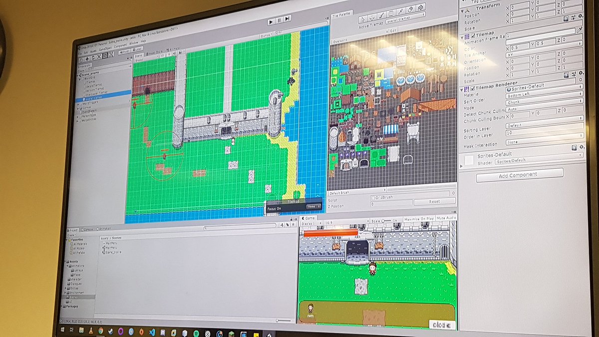 Filimindji's tweet image. Guillaume nous présente ses deux projets, un MetroidVania like et un Zelda like, à #UnityAfterwork #madewithunity #IndieGameDev