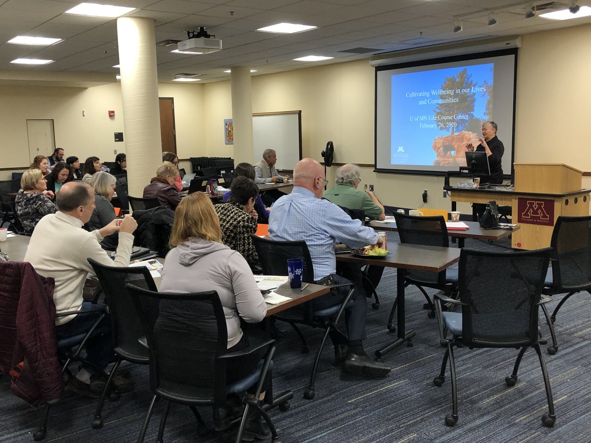 Today we were joined by Dr. Mary Jo Kreitzer, director of <a href="/UMNCSH/">Earl E. Bakken Center for Spirituality & Healing</a> as she talked about "Cultivating Wellbeing in Our Lives and Communities."