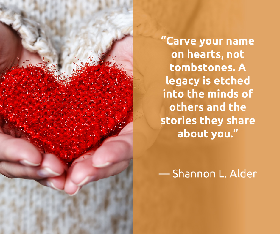 CastleWealthGrp's tweet photo. "Carve your name on hearts, not tombstones." https://t.co/JsabPw9YT6