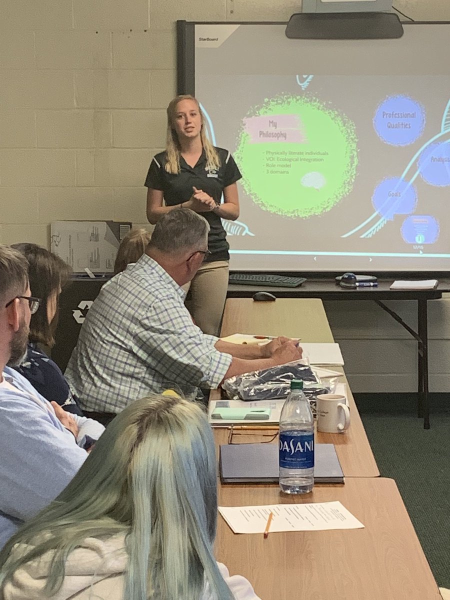 WesleyDeptOfEd's tweet photo. @WesleyCollegeDE preservice #PhysEd students complete their teacher candidacy presentations, sharing how they’ve grown during their tenure in the program and who they hope to be as #FutureTeachers! https://t.co/DVlHljyhFE