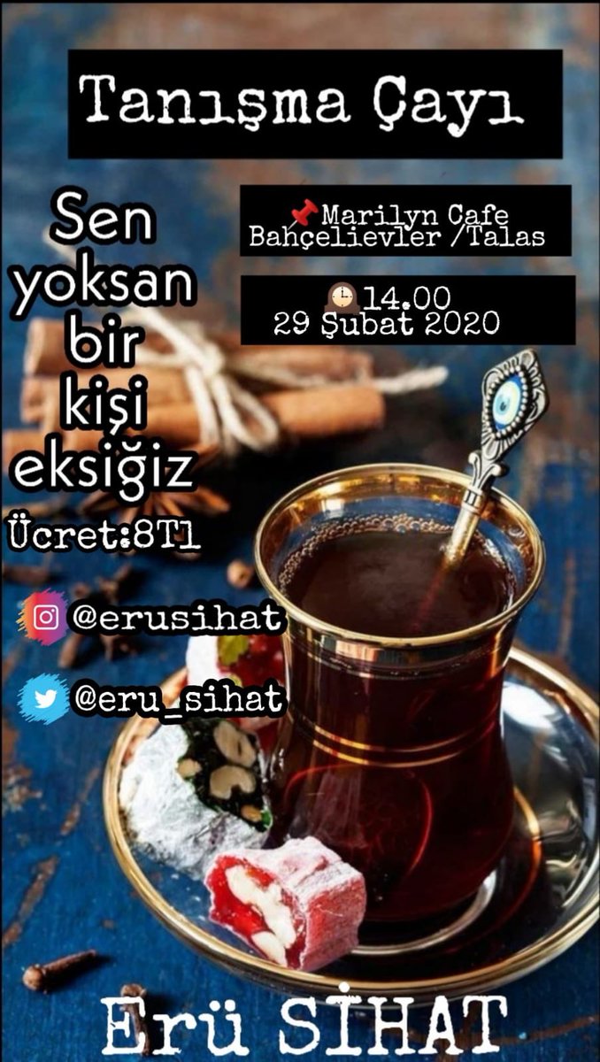 Hepinizi çay içmeye bekliyoruz☺️