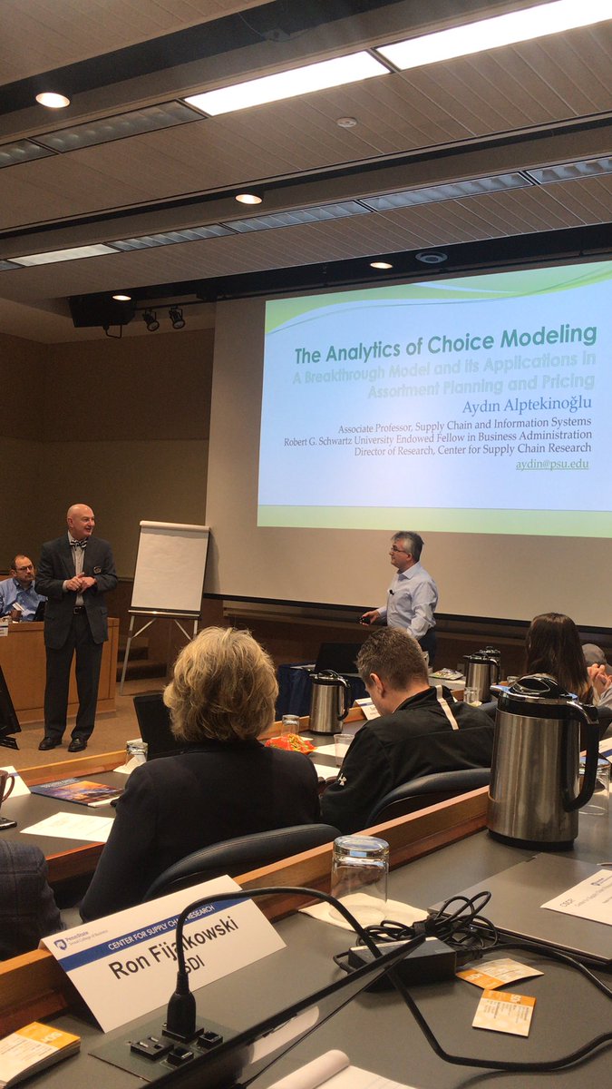 MROasAservice's tweet image. #choicemodeling analytics with Dr Aydin Alptekinoglu @PSUSupplyChain