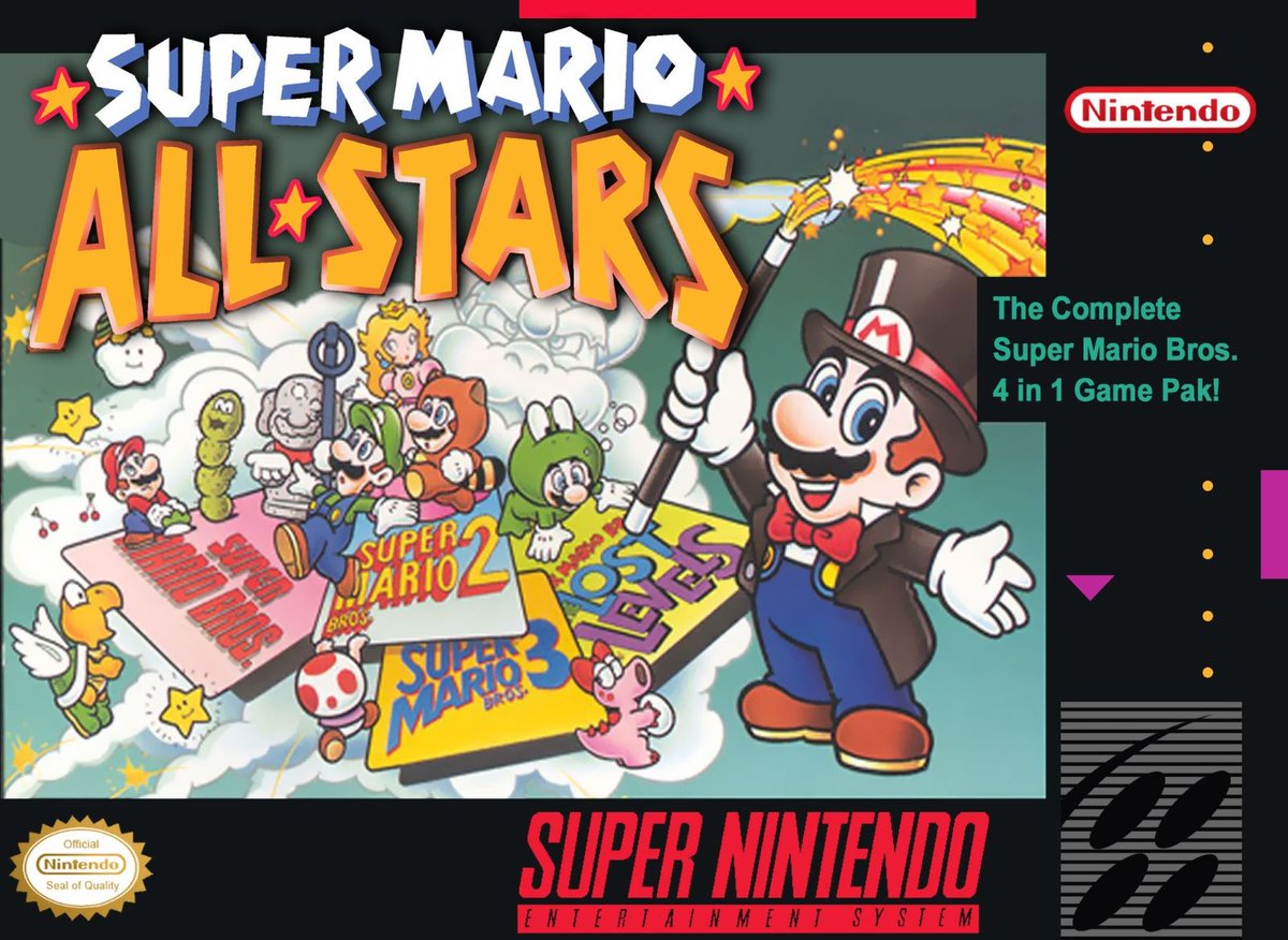 My contribution to the whole "4 games that defined your childhood" meme. Might as well put the rest of the Snes/N64 Mario and Kirby catalogue too 