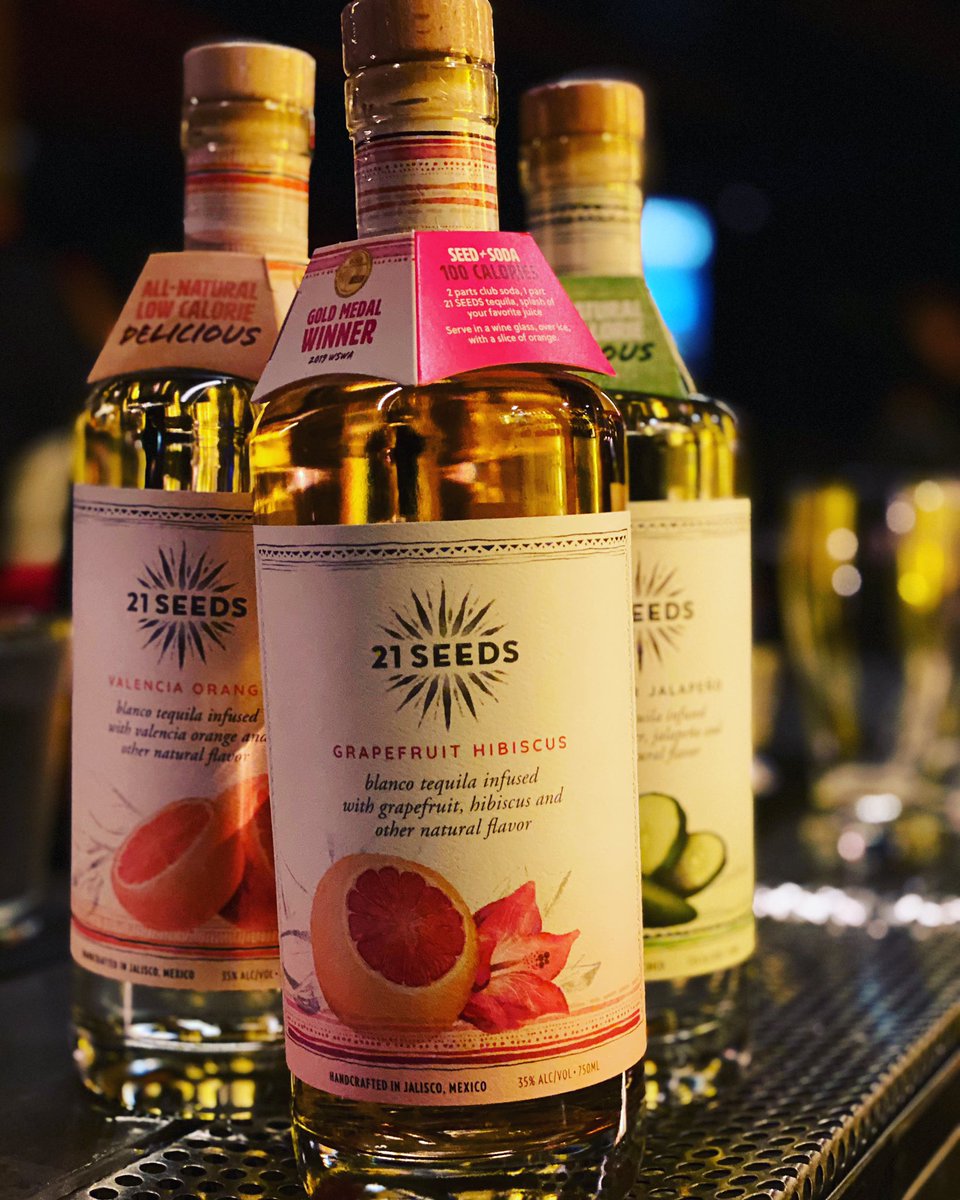 cedarlocal's tweet photo. Hey locals, try award winning @21seeds tequila! All natural and only 100 calories & first in NYC to serve!
• Grapefruit Hibiscus
• Valencia Orange
• Cucumber Jalapeño
#21Seeds #Tequila #GirlPower #TryThisNext #LAtoNYC #Craft #Cocktails #AfterWorkDrinks #CedarLocal #FiDi #NYC https://t.co/E7LDyKdH9P