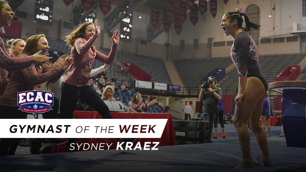 A historic all-around performance earns Sydney Kraez the <a href="/ECACGymnastics/">ECAC Gymnastics</a> Gymnast of the Week award!

📰 bit.ly/382kpvx