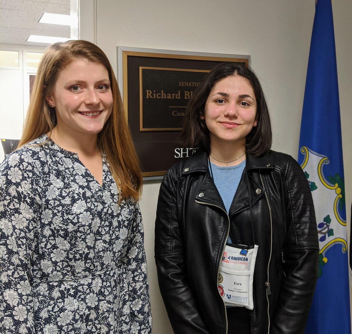 What are the benefits of exchange programs? Mary from <a href="/SenBlumenthal/">Richard Blumenthal</a>'s office said that the exchanges allow you to meet someone from other countries, instead of just reading about that country online! #ExchangeOurWorld #CivEdWeek #KLYES