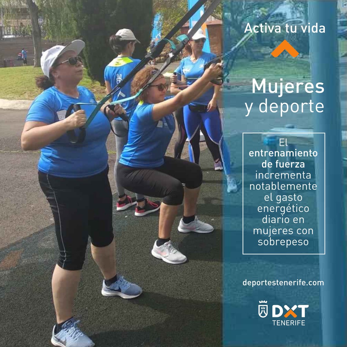 ¿Sabías que el entrenamiento de fuerza incrementa notablemente el gasto energético diario en mujeres con sobrepeso? #MujeresyDeporte Y no es el único de sus múltiples beneficios, consulta con profesionales #ActivaTuVida