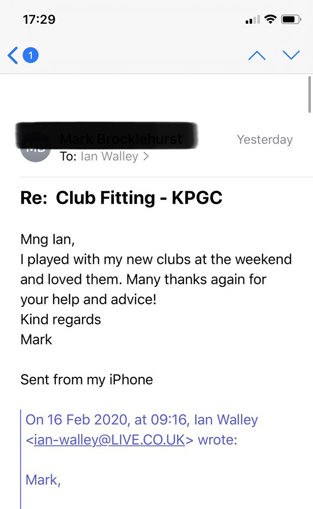 Always nice to get positive feedback from a recent fitting experience! Great to have a 5⭐️ facility @Kedleston_Park and be able to meet customer needs! @TaylorMadeTour @TrackManGolf #masterfitters #fittingmatters