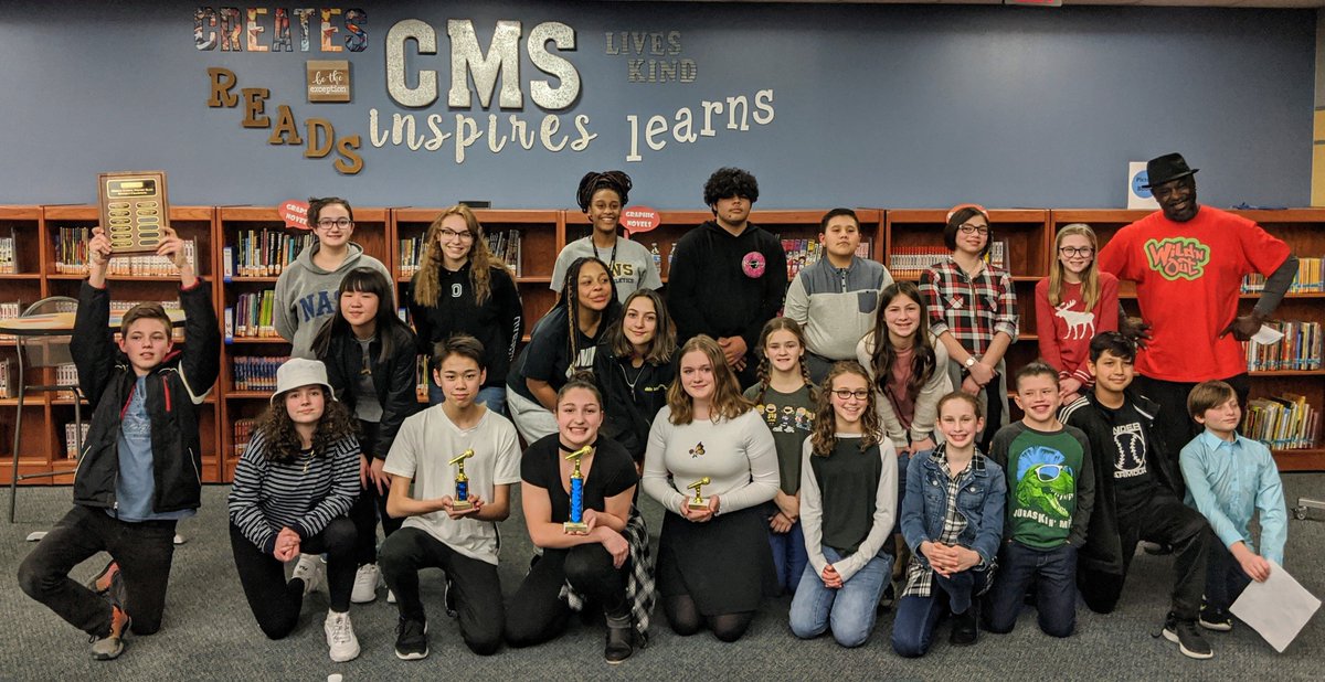 So proud of our Lions at the District Poetry Slam last night!! Although we didn't walk away with any trophies, our poets did an amazing job! Poetry slam is not for the faint of heart and our Lions ROCKED it!! 💙💙💙 #mymisd #dowellms