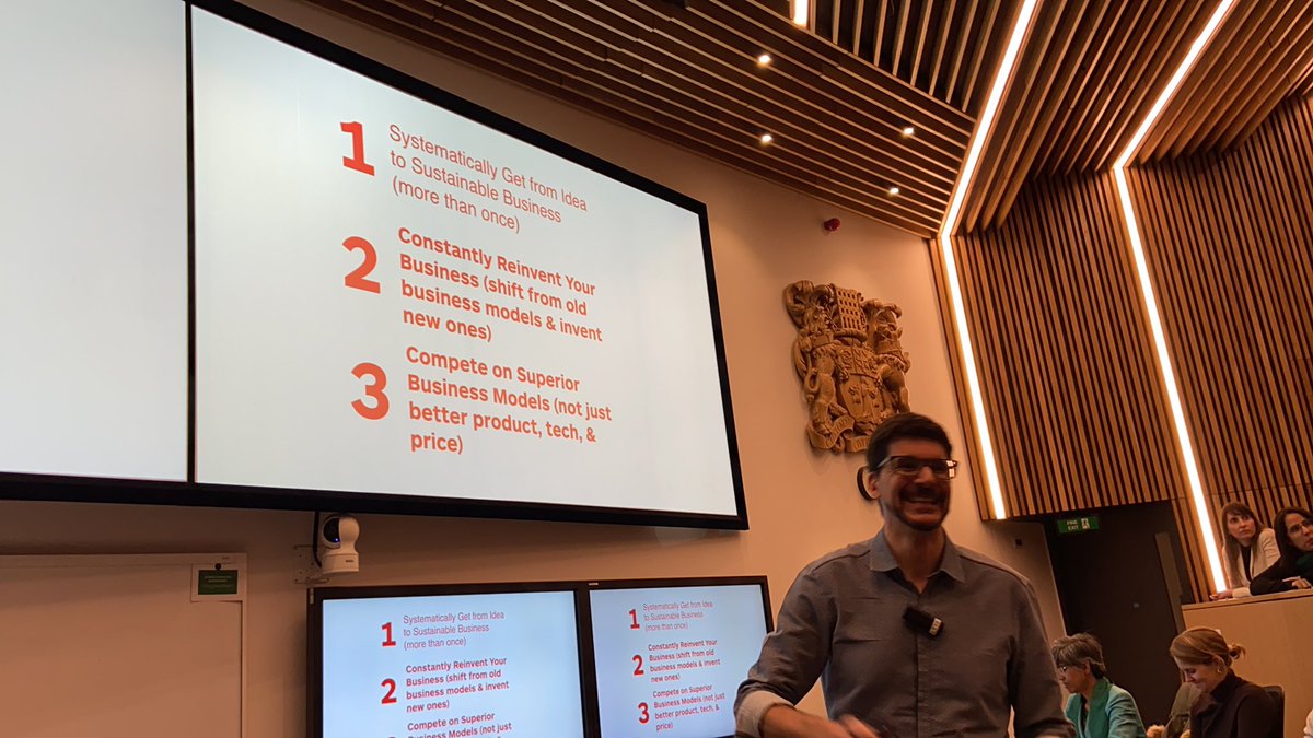 tendayiviki's tweet photo. The three characteristics of an #invinciblecompany with @AlexOsterwalder speaking now @LBS! https://t.co/RCdafJ5oaD