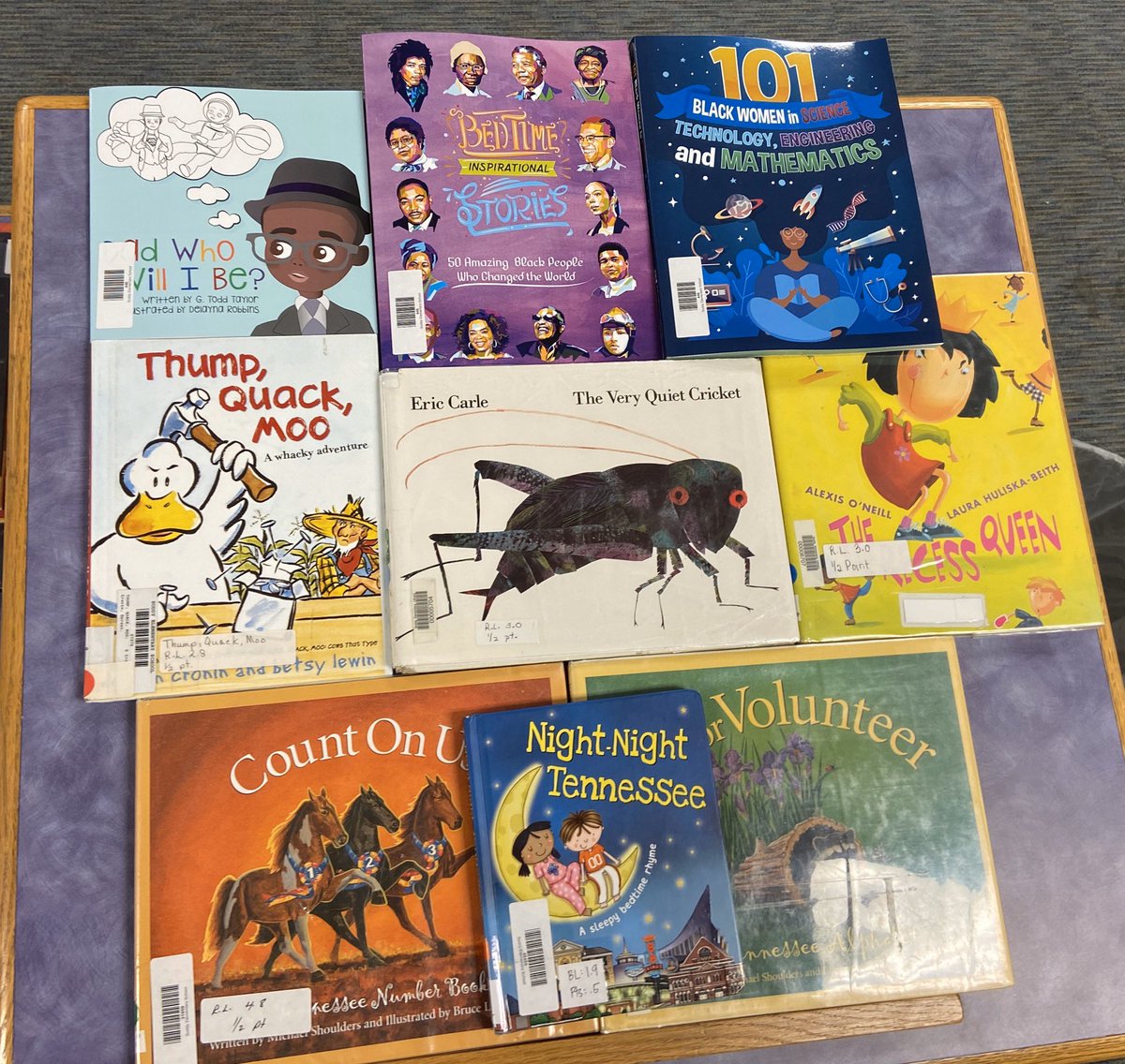 MrsLibrarianMum's tweet photo. What’s happening in the @SoddyLakers Library this week? We are studying all things Black History. PK is learning about the letter Q and K is studying the state of Tennessee. https://t.co/vDEi8GlPXd