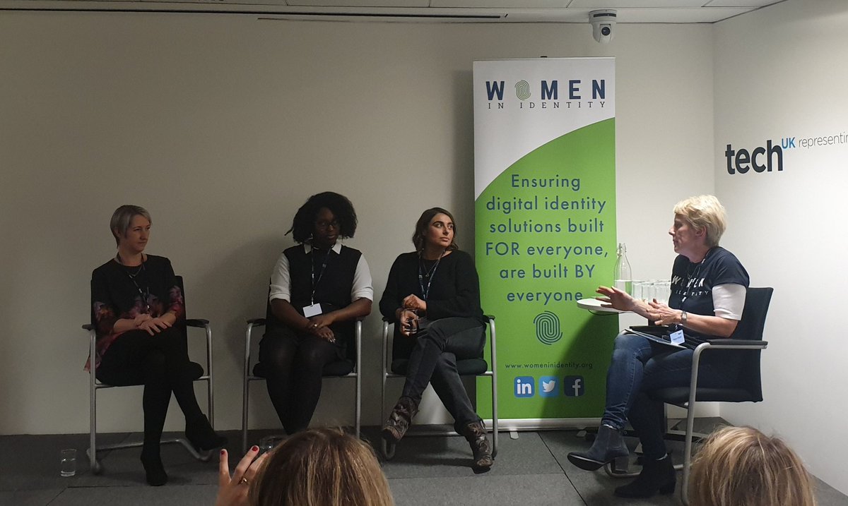 What an inspiring meeting at <a href="/techUK/">techUK</a> with the UK <a href="/WomeninID/">Women in Identity</a> ! Just had a brainstorm about #bias and #diversity with zone interesting outcomes: let's introduce diversity by design! 
Now on stage: panel discussion led by <a href="/KarynBright/">Karyn Bright</a>