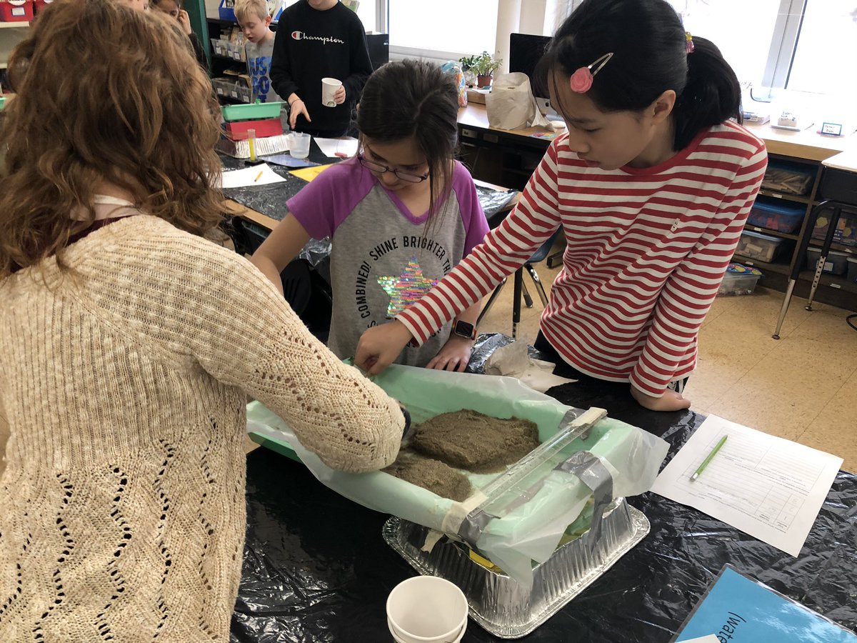We did some really fun investigations with testing out variables on a stream table to explore erosion further.