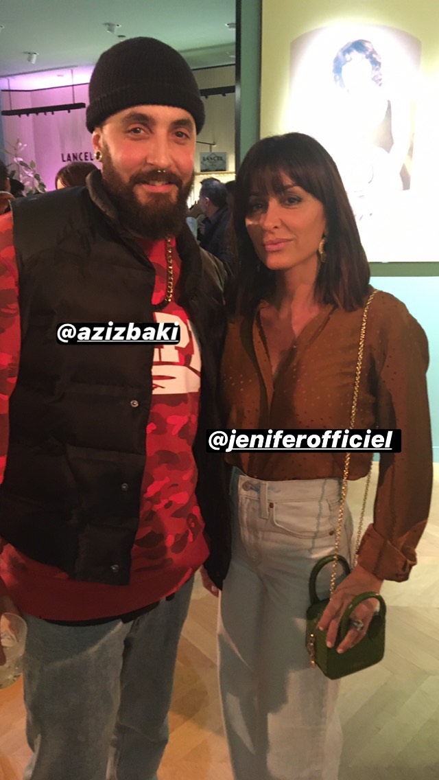 Lancel | Plus radieuse que jamais, <a href="/JeniferOfficiel/">Jenifer</a> est présente ce soir à la nouvelle soirée Lancel aux côtés du chorégraphe Aziz Baki qu'elle a notamment croisé sur les enregistrements de « #TheVoice  ». 😊