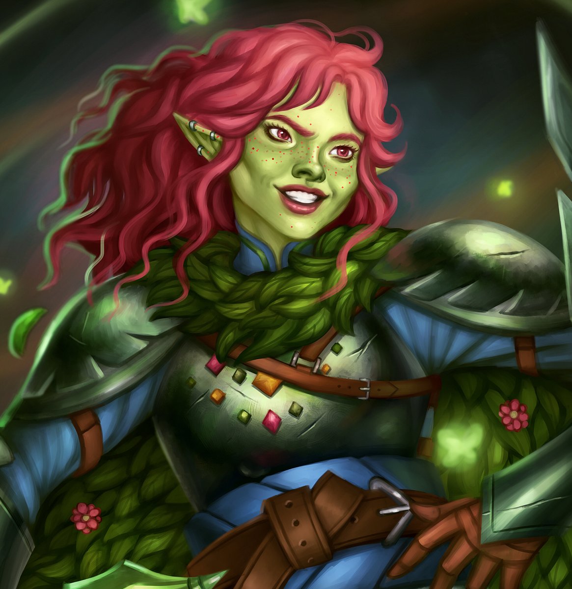 _nastiae_'s tweet photo. Amaranthi, a spring eladrin and a Cleric of Life, commission! #artistsoftwitter #dungeonsanddragons #5e #eladrin #springeladrin #elementalelf #elf #commissions #fantasyillustration #rpg #rpgillustration https://t.co/fZTsDPZz17