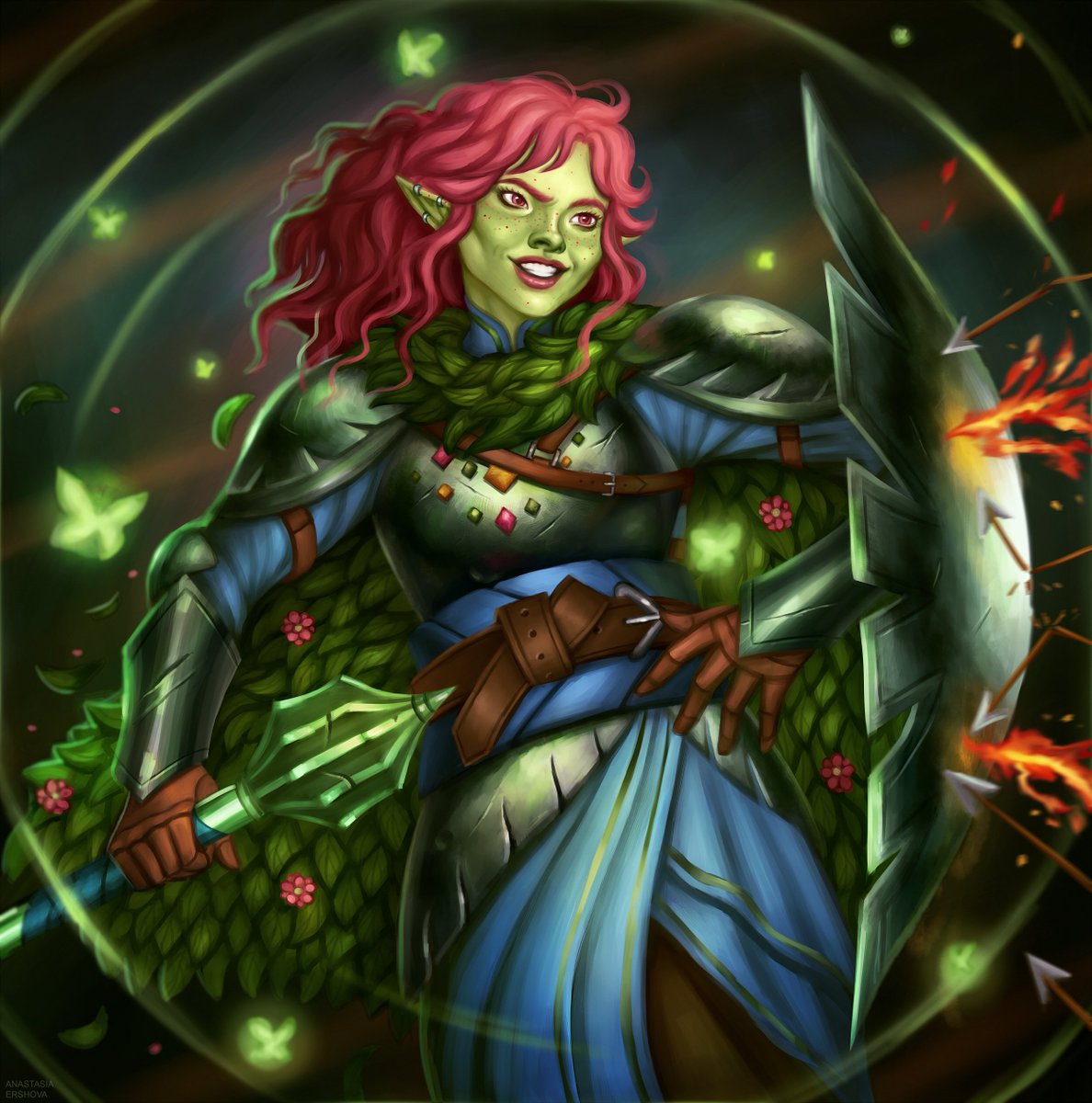 _nastiae_'s tweet photo. Amaranthi, a spring eladrin and a Cleric of Life, commission! #artistsoftwitter #dungeonsanddragons #5e #eladrin #springeladrin #elementalelf #elf #commissions #fantasyillustration #rpg #rpgillustration https://t.co/fZTsDPZz17
