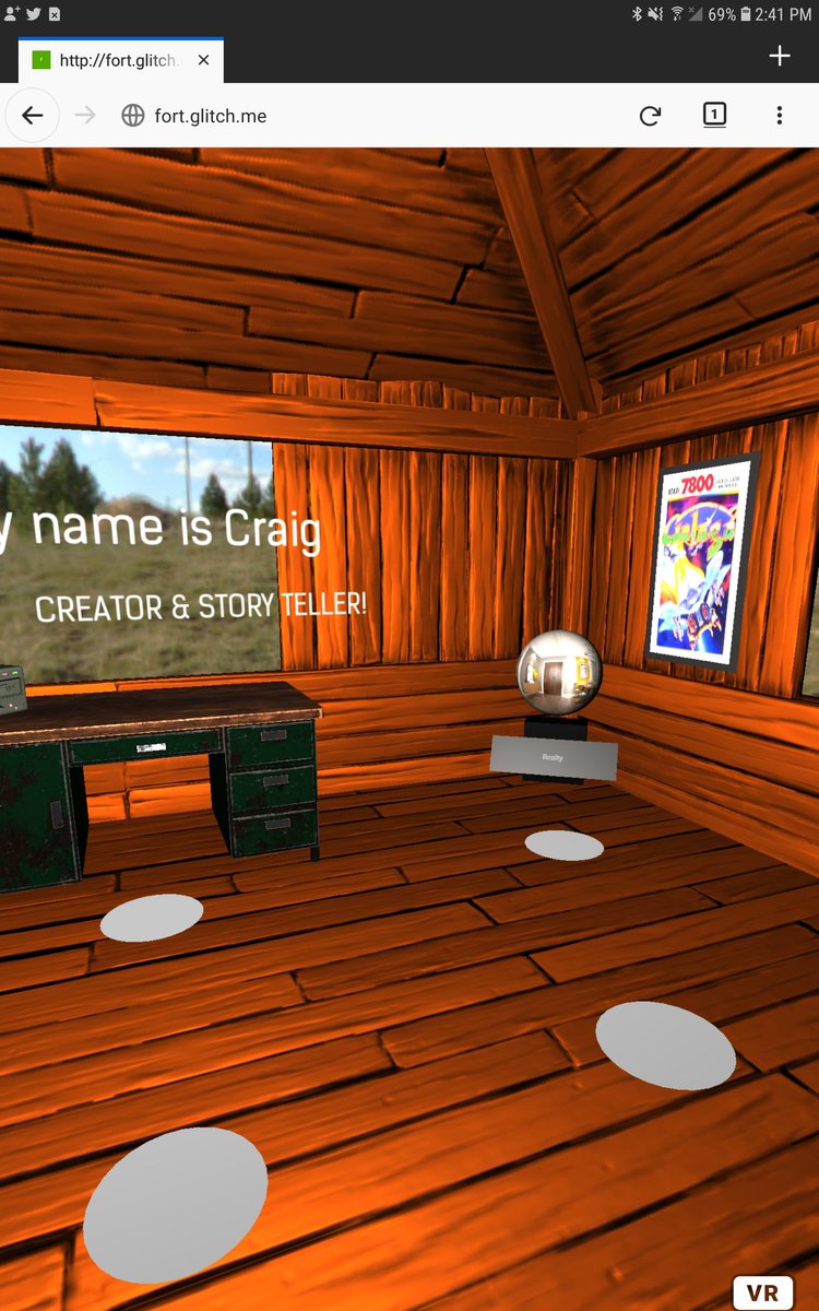 Prototyping 3d resumes #webxr sites. Put your art, music, videos and portfolio pieces together in a vr experience. View with Firefox browser as Chrome + Safari are not fully supported. Click ---------> https ://fort.glitch.me  <----------
#vr #treefortstudios #resume #portfolio