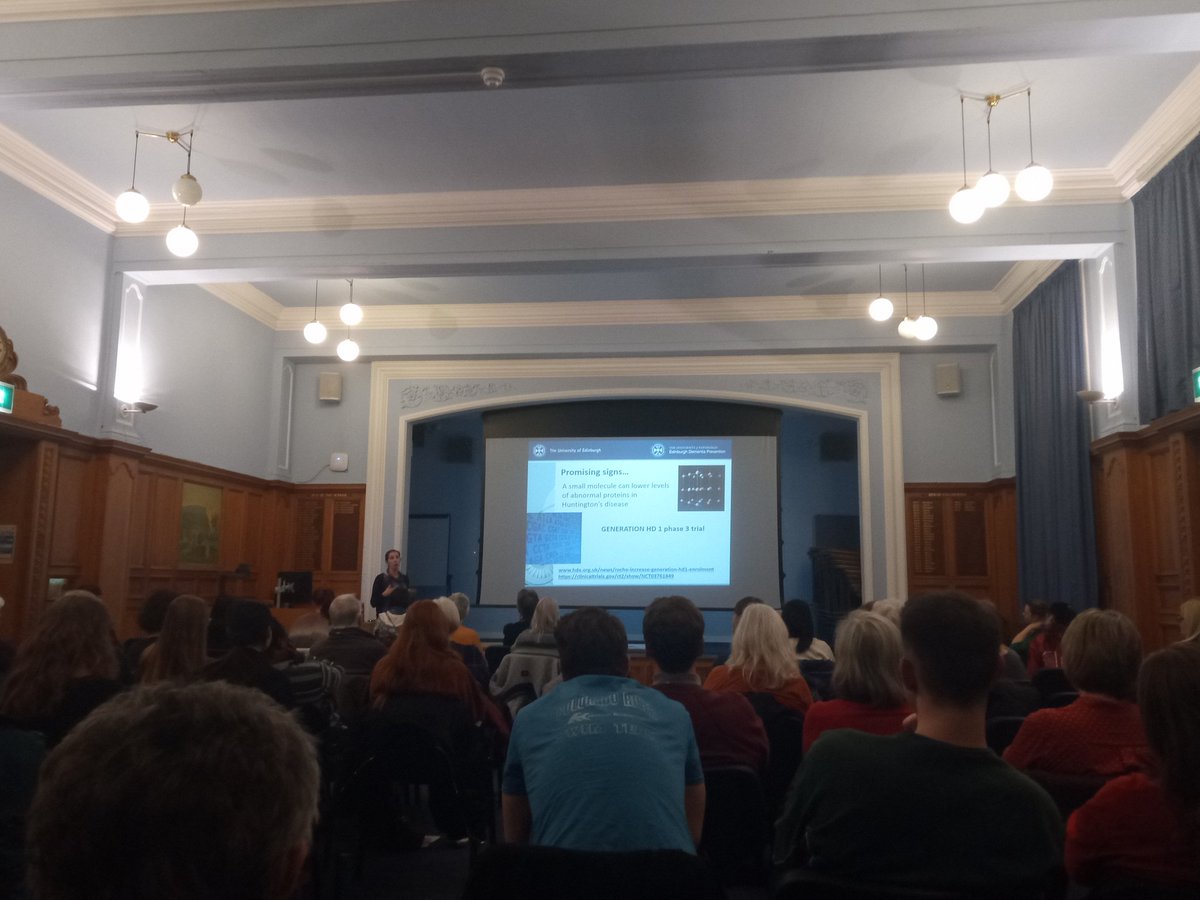 CenDemPrevent's tweet photo. Amid the gloom @CM_Pennington
tells #BrainHealthLectures of some recent positives in #ClinicalTrials for #neurodegenerative disease

Citing successes in #SMA and the promising 𝙥𝙤𝙩𝙚𝙣𝙩𝙞𝙖𝙡 of Generation-HD 1 trial for #Huntingtonsdisease (caveat - still in trial stage) https://t.co/iR2y239rl4