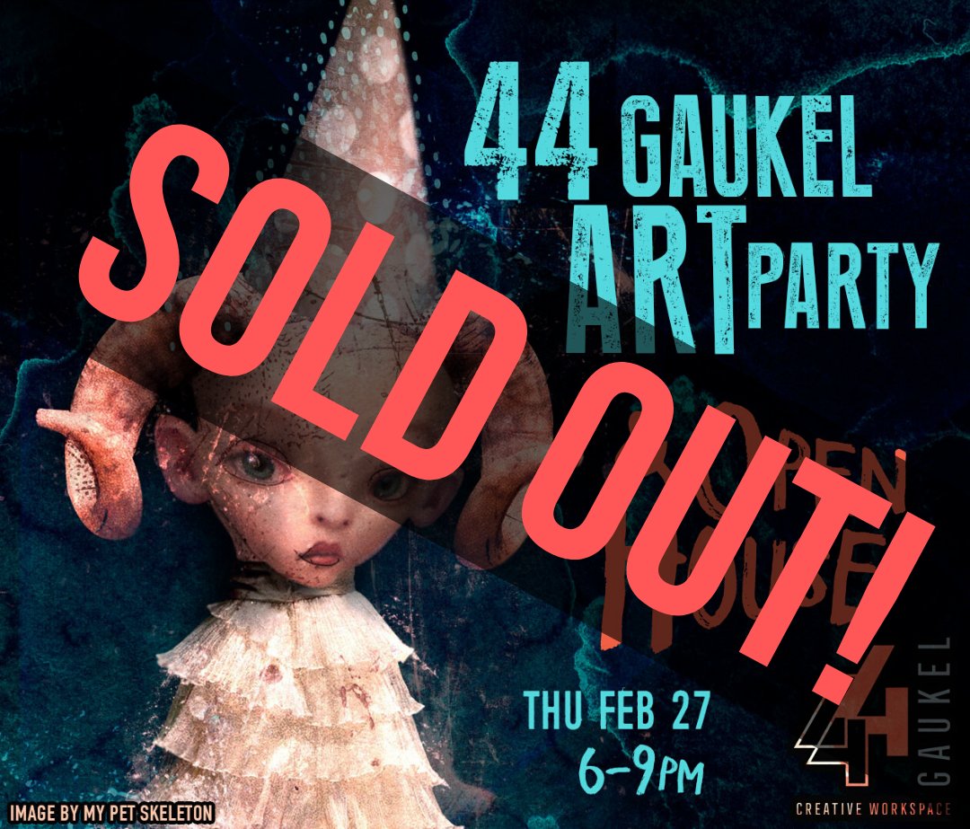 We're excited to announce that the #44Gaukel Art Party &amp; Open House has now sold out! Doors open tomorrow at 6 p.m.

#dtkitchener #kitchenerart