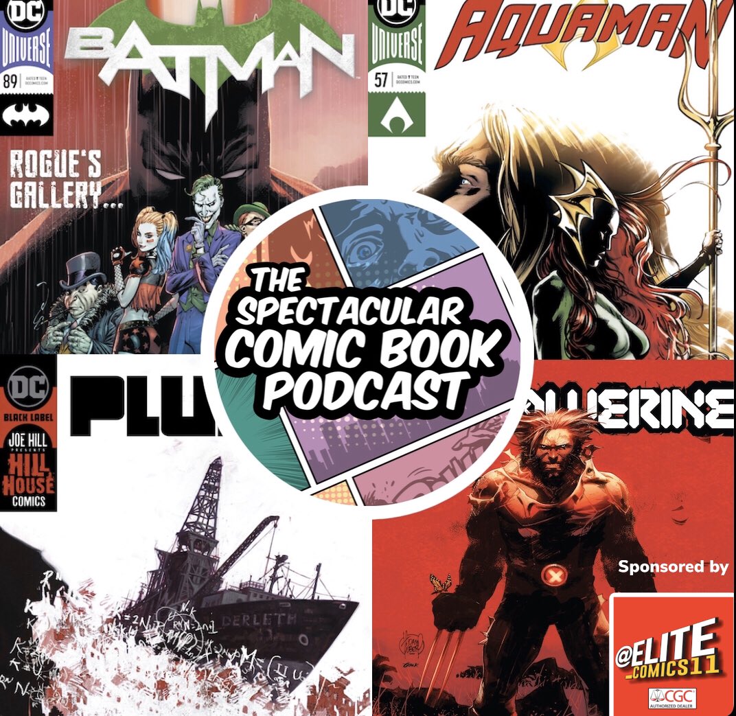TheComicBookPod's tweet photo. This weeks #reviews include Batman #89, Aquaman #57, Wolverine &amp; Plunge! Then we rank our top 5 favorite Superhero’s! @DCComics @Marvel @kellysue @Benjamin_Percy @joe_hill @AdamKubert 

Sponsor: @elite_comics11 

https://t.co/438kBRK27g https://t.co/IQvfY24qjl