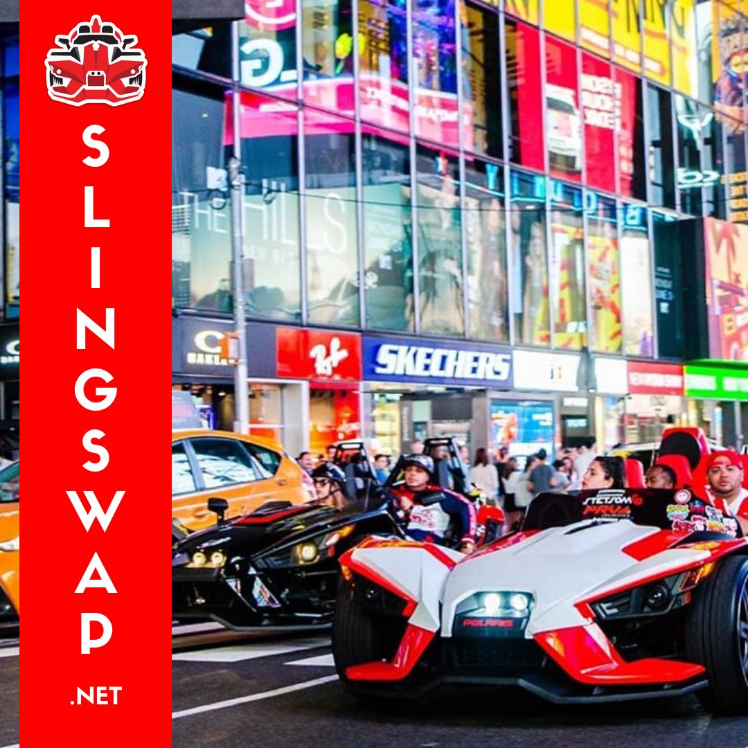 slingswap's tweet photo. Some mean slings taking over the streets in #timessquare - Check out that 4-seater!
· 🏎 · 📸 by Kurt Bluthman
#slingswap #slingshot #polarisslingshot #holdonletgo #getinstandout #styleonoverdrive #adventureawaits #NYC #newyorkcity https://t.co/0ILoH0lu9g