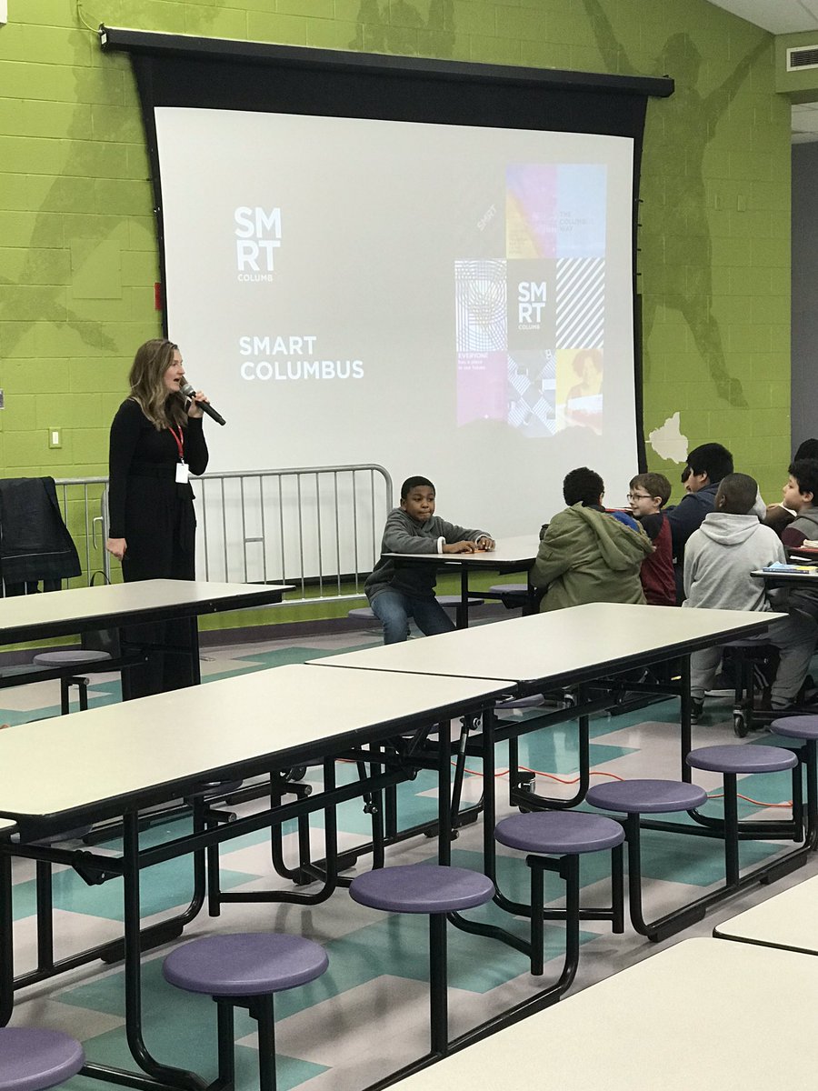 DocLorch's tweet photo. Thank you @SmartCbus for bringing our 5th grade Ss up to date on #mobility in Columbus. A good jump start to their #STEMdrivesOhio challenge! @OSLN  @BR_STEM @5TEMiddle #reynproud #reynmemories https://t.co/TjdwCBA9vB