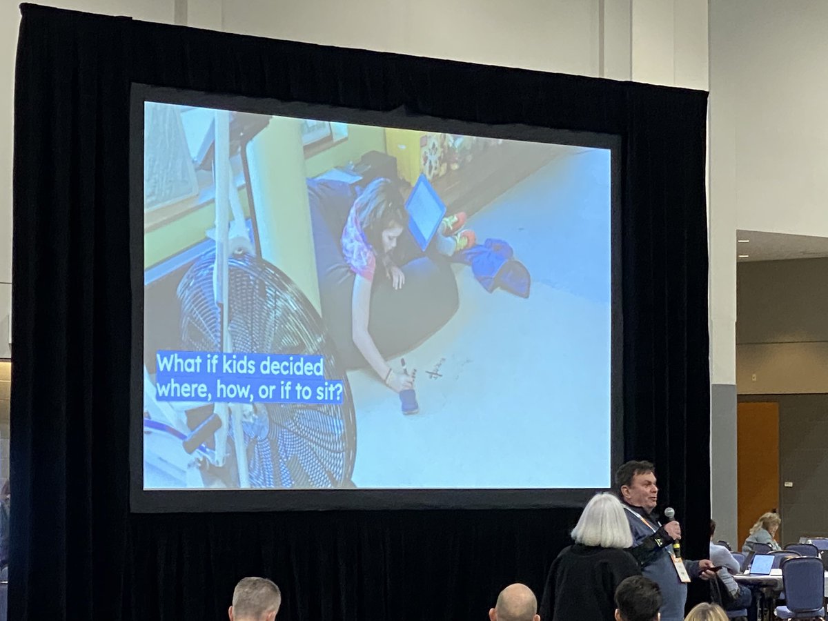 “What if kids decided where, how, or if to sit?” - We love this! Giving kids choice and control over learning by providing a variety of furniture at different heights and postures is what we do. You’re experiencing it now in the #ideaexchange #IDEAcon