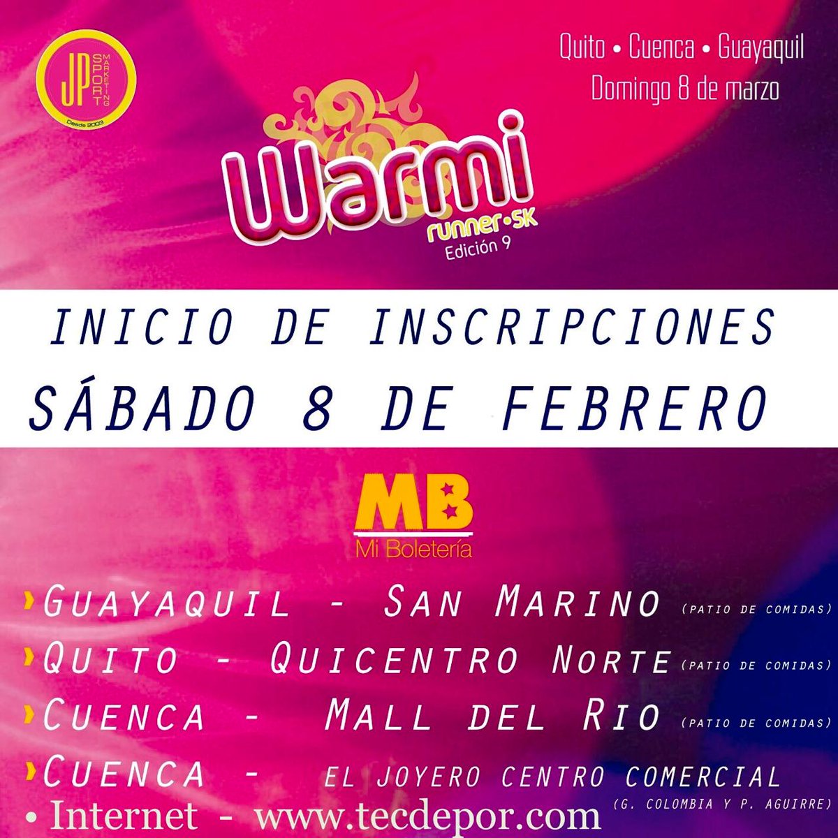 Luego de disfrutar de todos los placeres del carnaval 🌞🐷😎🥃🍮😋💃 Llegó el momento de la verdad. Te quedan 5 días para inscribirte y 12 días para competir. #WarmiRunner5k Inscripciones hasta el domingo 1 de marzo o hasta agotar cupos. Lo que suceda primero 🏃‍♀️ 💪