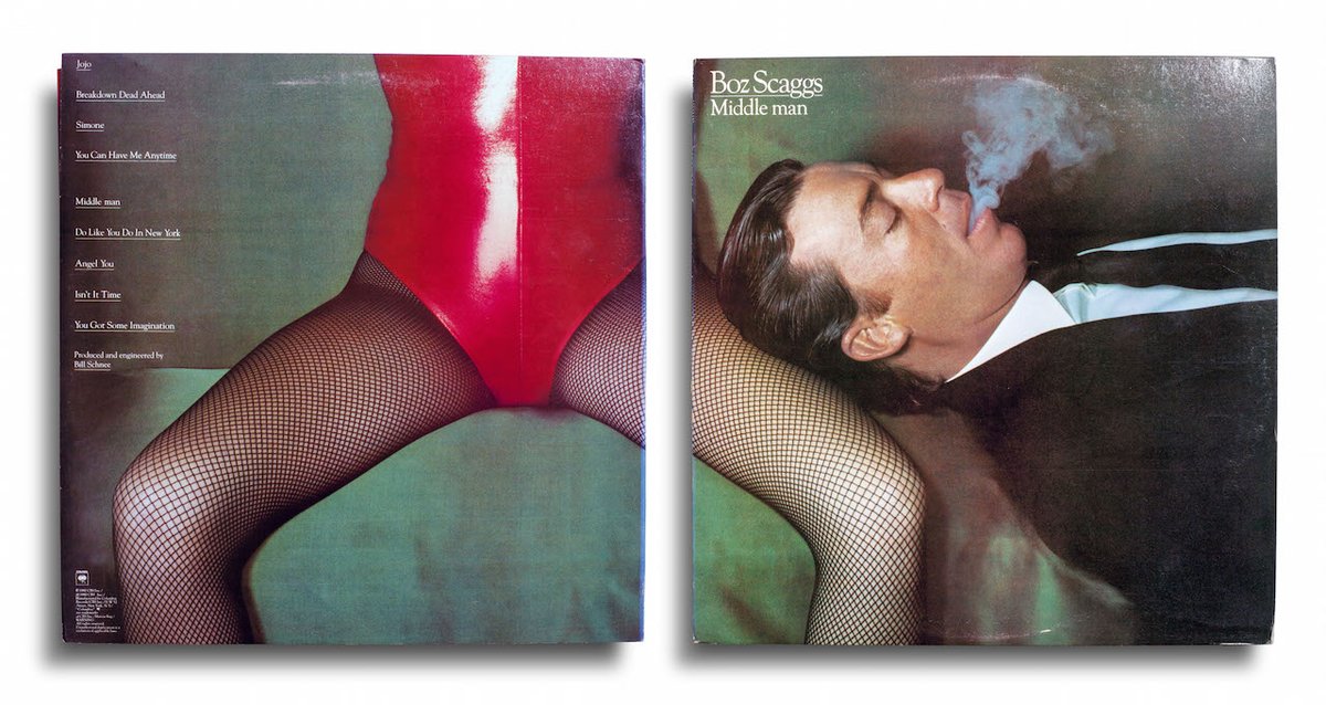 The Art of Album Covers. .Photo by fashion photographer Guy Bourdin taken for Vogue in 1980..Used by Boz Scaggs on the 1980 release, Middle Man.