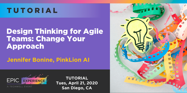 pinklionai's tweet photo. .@pinklionai CEO @Jennifer_Bonine will share her knowledge of #DesignThinking during her half-day tutorial at #EpicExp. Join her in San Diego and leave with a working knowledge of how to use design thinking for your development and testing strategies. https://t.co/JsLUjcjGMb