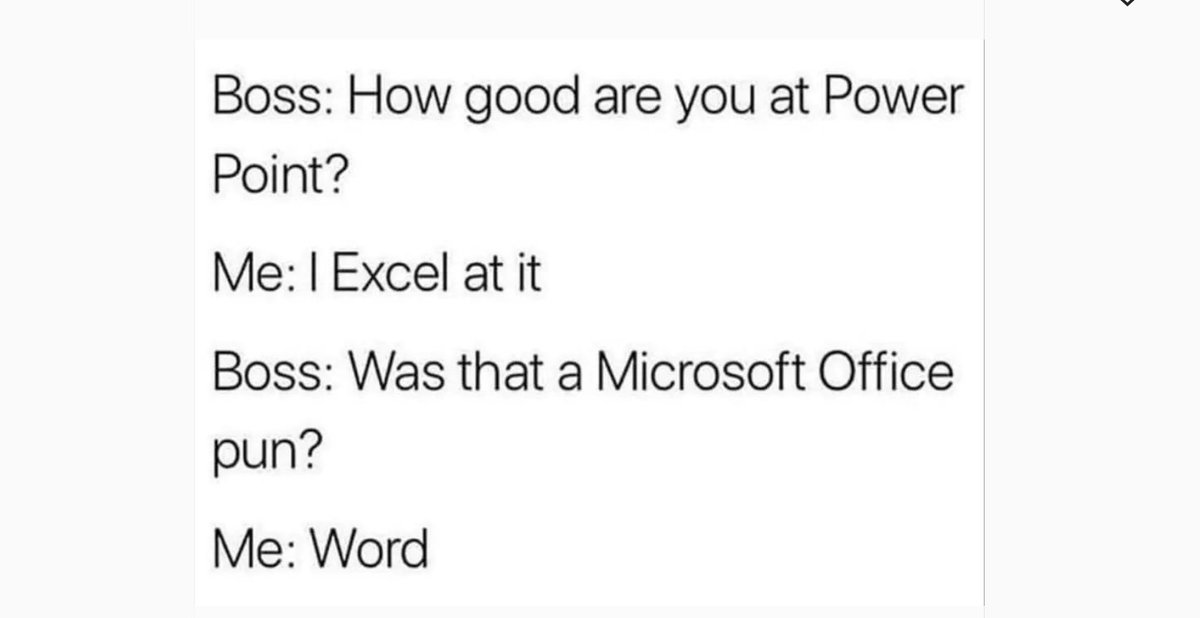 ComOptZachary's tweet photo. I would like to add OneNote:
Humor helps your TEAMS keep a positive OUTLOOK! 😁
@ComOptTrina @ComOptDarcy @ComOptAustyn @ComOptAmber 
#WittyWednesday #ITjokes https://t.co/IkT9MaLfmg