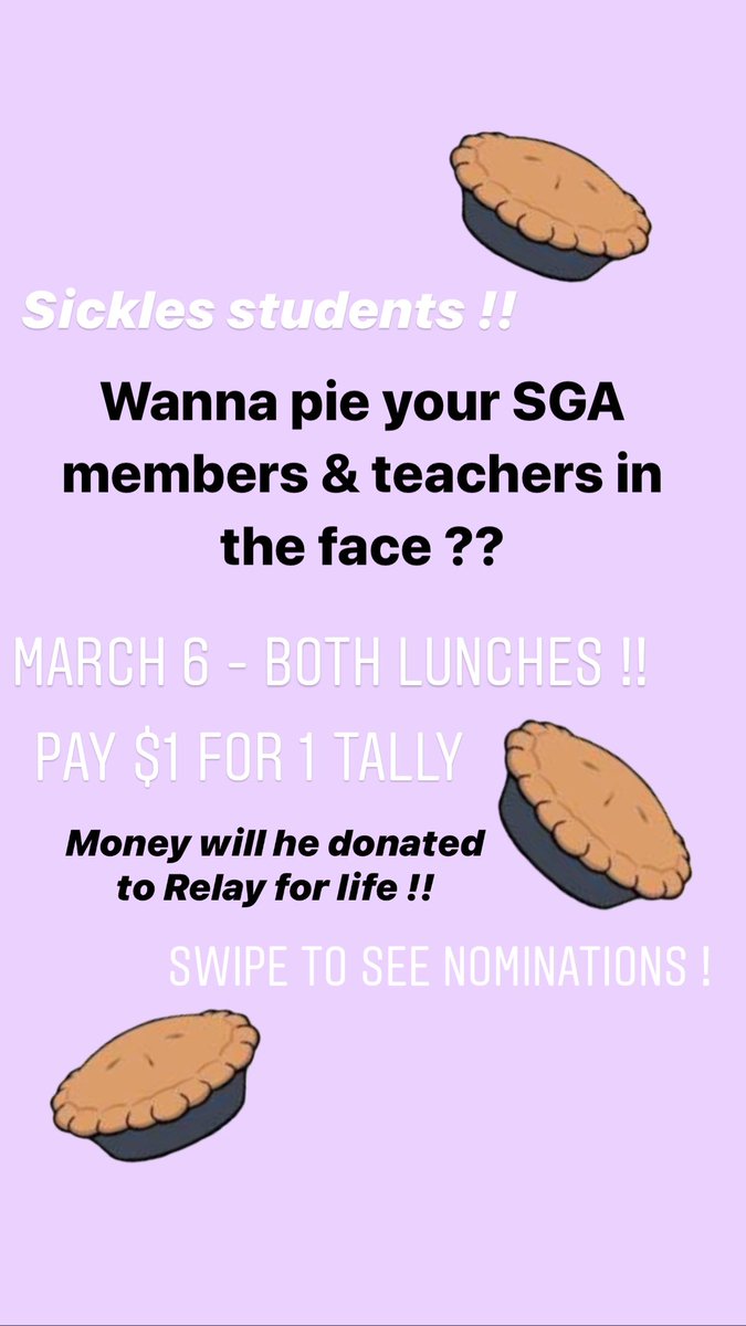 gryphongang's tweet photo. Help donate to cancer research while pieing your favorite teachers and/or students!! https://t.co/JCy0WcmLvn