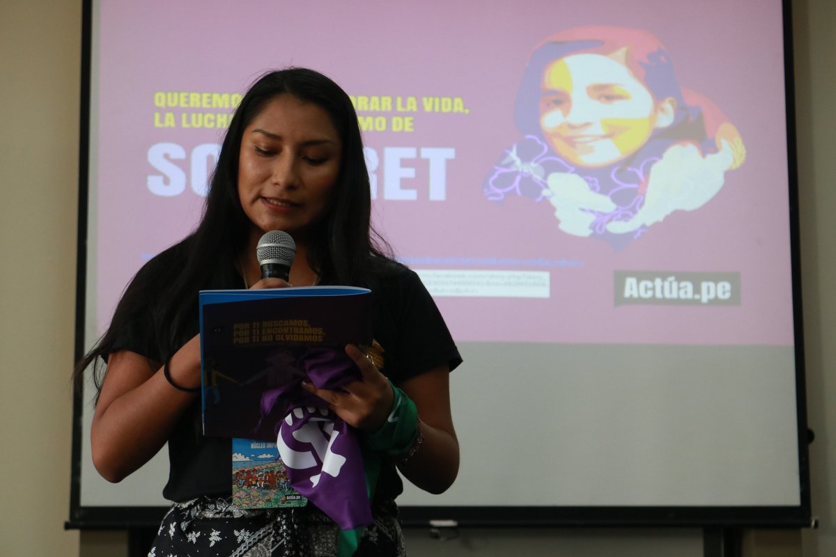 Actua_Pe's tweet photo. ¡Comenzó el #LabNacional2020 de #ActúaPe! Más de 100 jóvenes de 24 regiones del #Perú construyen propuestas frente a la desigualdad y conmemoran la vida, lucha y #activismo de Solsiret Rodríguez #JusticiaParaSolsiret ✊ https://t.co/cSx1qpwT3R