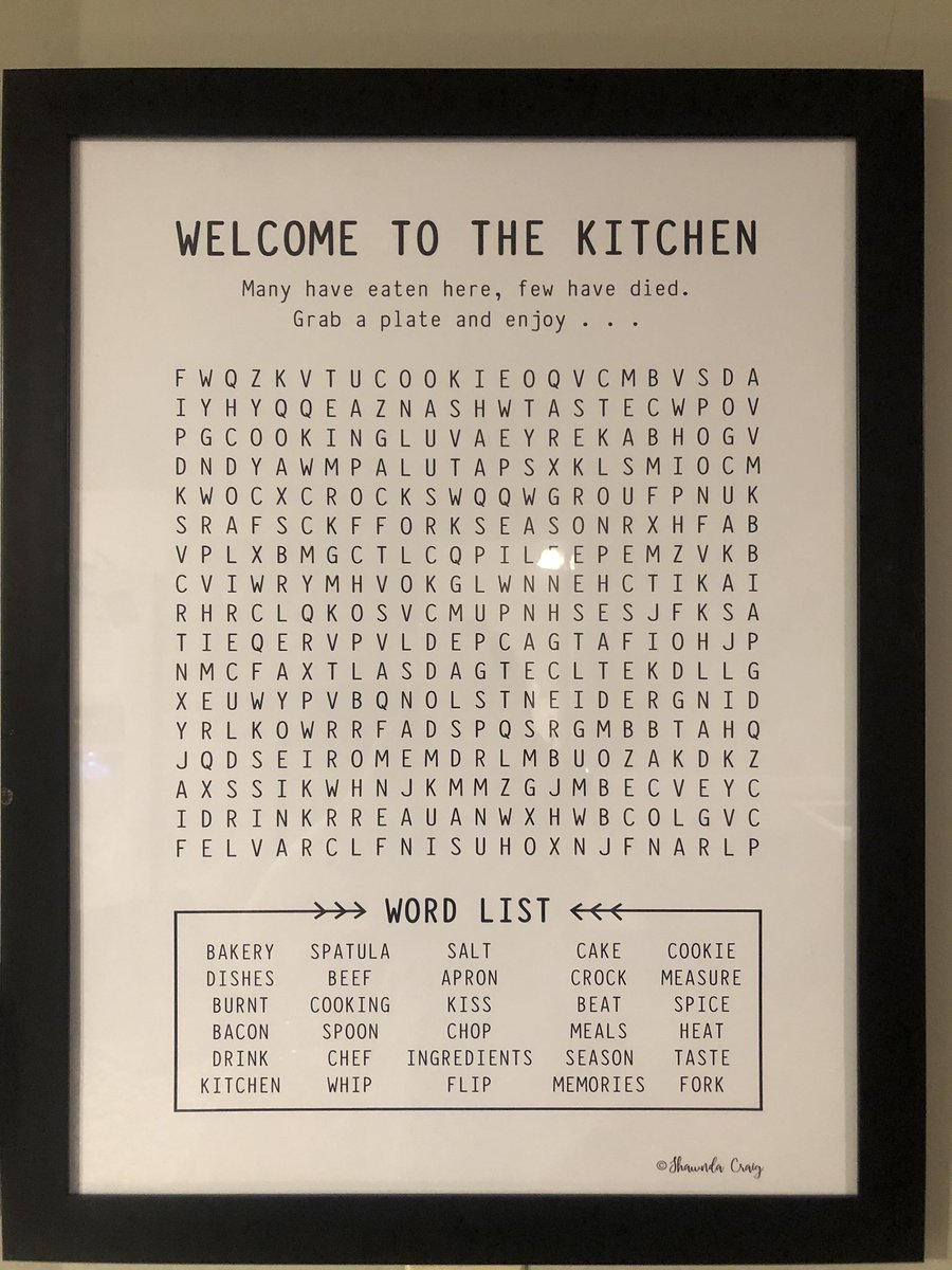 I bought a giant word search for my kitchen...feeling very on-brand with myself. 🤓