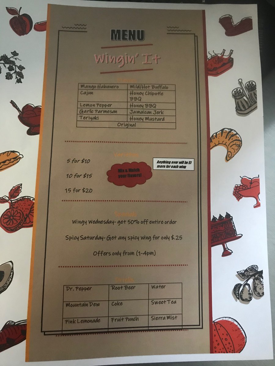 Winginit7's tweet image. Here’s our full menu! Come try our finger lickin’ chicken!!!