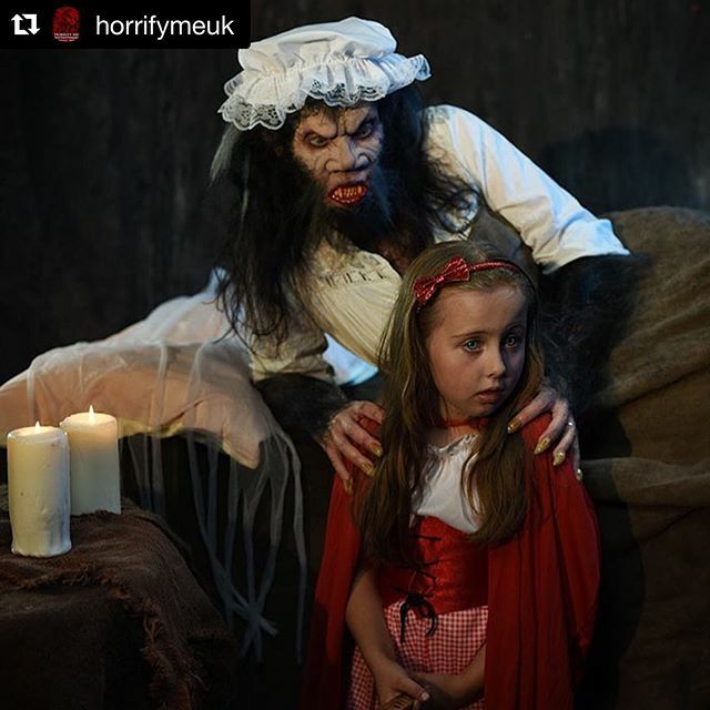 #Repost @horrifymeuk
Easily our favourite werewolf character to date. And fabulous use of our Rubberwear Snarl foam latex brow
•
•
•
Grandma what big fucking fangs you have! #littleredridinghood #fairytale #werewolf #prosthetics #makeup ift.tt/3a6SprR