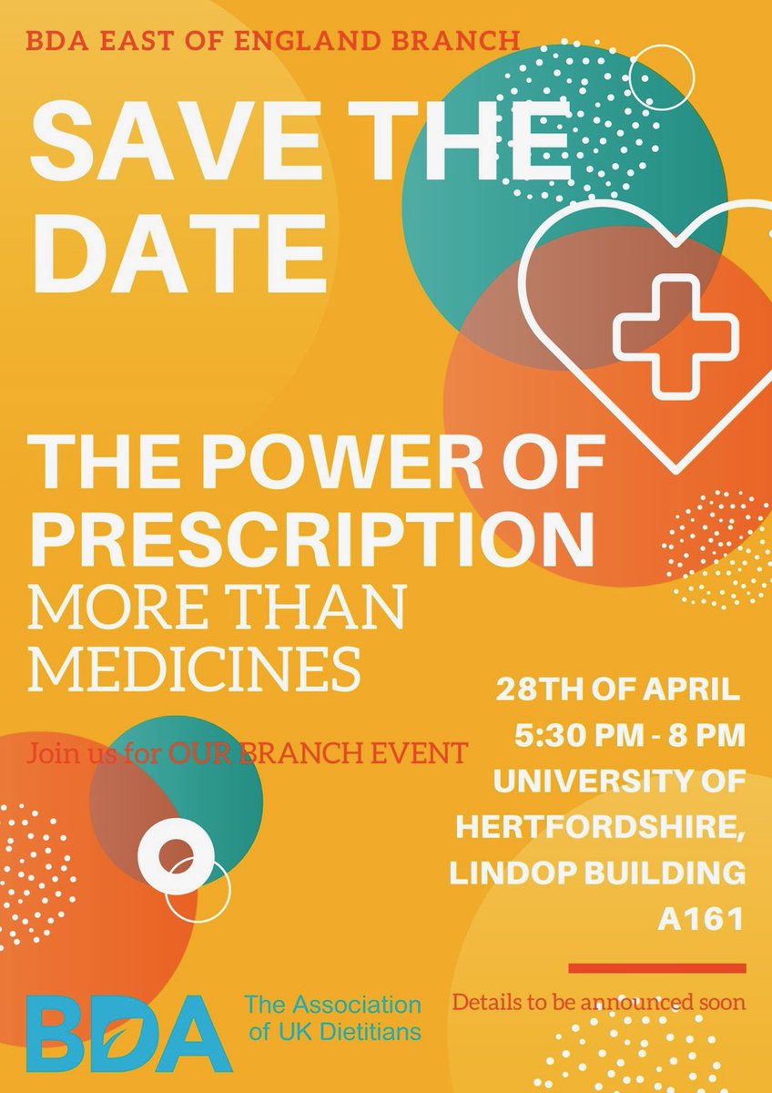 BDA_EastEngland's tweet photo. Save the date and join us for our next branch event with @BDA_EastEngland at @UniofHerts #wecantwait https://t.co/F2j9bkRT5F