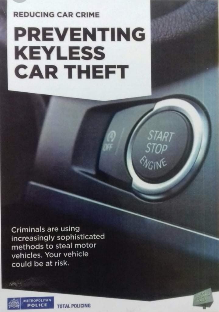 essex_crime's tweet image. To block the signal and prevent your car from being stolen on all #keylessCars, you need to buy a faraday pouch  from EBay or Amazon for your fob and spare.
Also please step up on protecting your vehicle....purchase a #SteeringLock and invest in driveway bollards #LetsStopThem