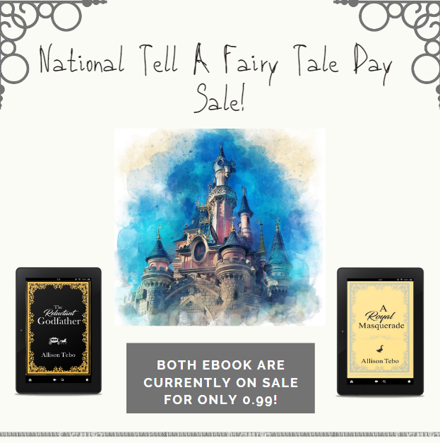 AllisonTebo's tweet photo. Hey friends! I just wanted to let you know that in honor of Tell A Fairy Tale Day both of my retellings are on sale for only $0.99.
.
.
https://t.co/Ajtf1Bpl0h
.
.
#ebooksales #fairytaleretellings #talesofambia #burndee https://t.co/jTNWIDt2iJ