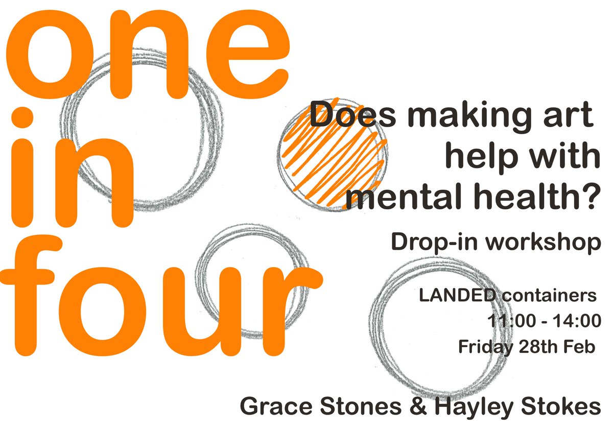 @hayleystokes12 and myself have put together a drop-in workshop, exploring art and the benefits on mental health. Please feel free to come in and take part. 

Located in the LANDED Shipping Containers @LboroCA University

#workshop #MentalHealthAwareness #abfstepchangelboro #art