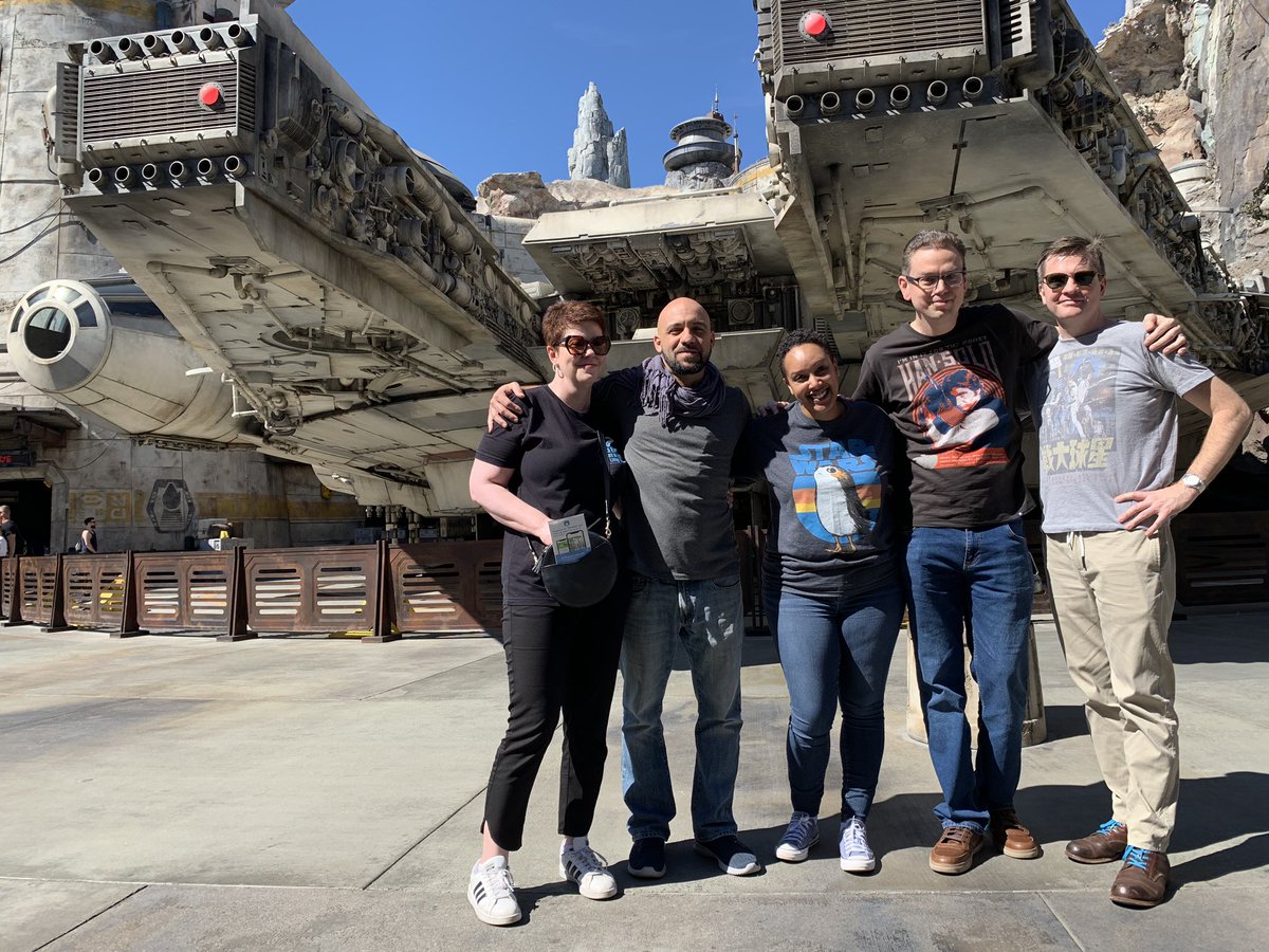Celebrating the reveal of #ProjectLuminous by taking a trip to Batuu with all-star authors  @claudiagray @justinaireland @djolder @cavanscott & @CharlesSoule Bright suns!