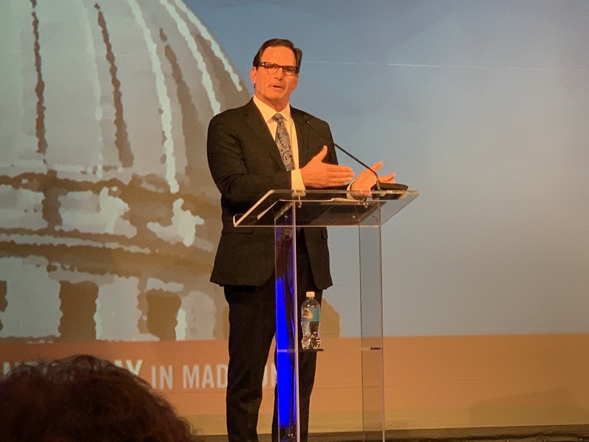 PBuckley's tweet photo. @oshkoshcorp Wilson Jones: If you want to get after talent attraction, you better start by laying a strong cultural foundation. #BDIM @WisconsinMC https://t.co/io5leoTEKs