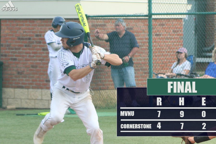 MVNU_Cougars's tweet photo. .@MVNUBaseball gets the win against Cornerstone University by a score of 7-4! MVNU now has an overall record of 8-2 on the season! https://t.co/pNqraOka1Z